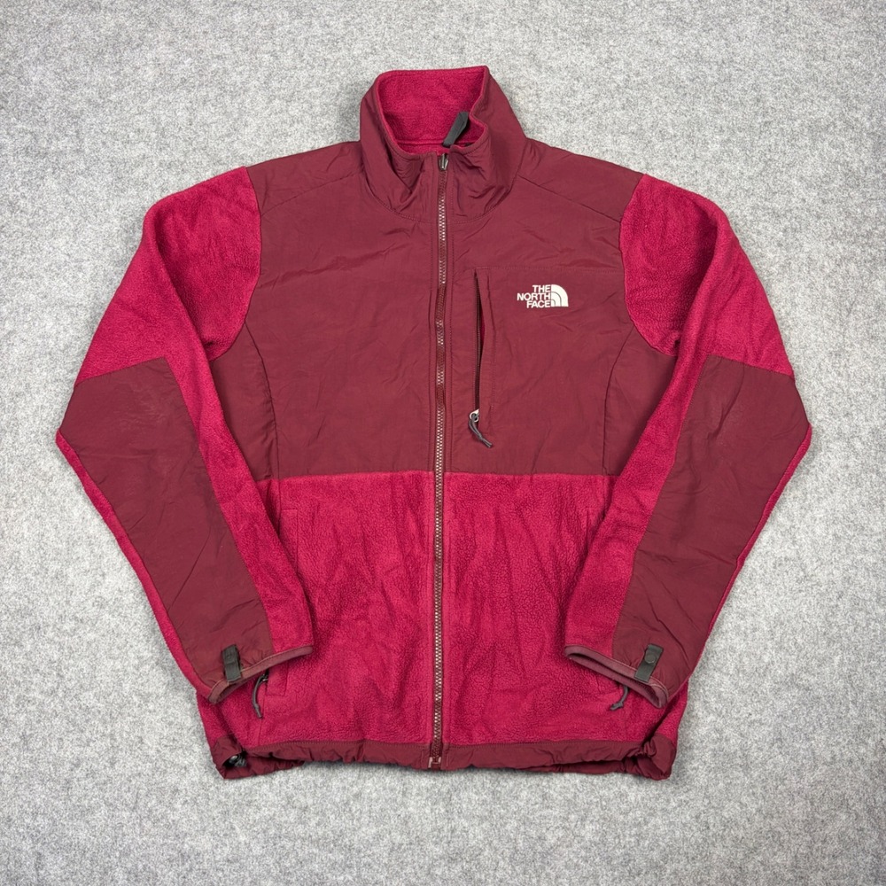 The North Face Denali Fleece Jacket Womens Large Burgundy Magenta Full Zip